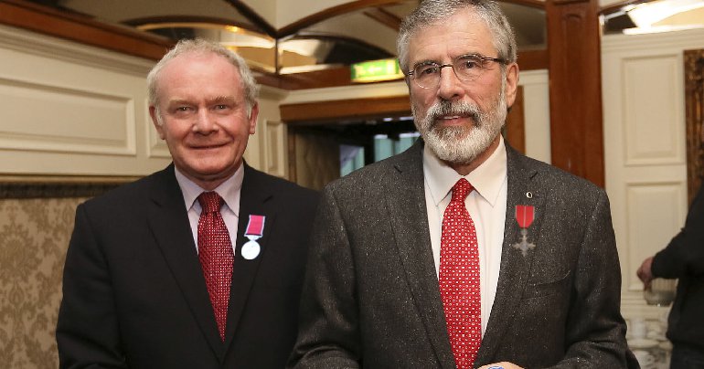 “What Royal Honour?” says Gerry Adams CBE