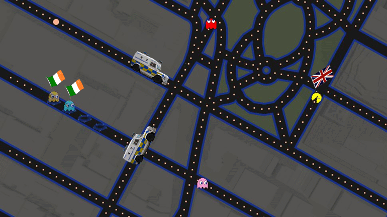 Google suspends Belfast version of ‘Street Maps Pac-Man’ as parades violence flares