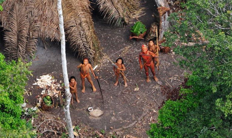 Amazonian tribe discovered living on Craigavon roundabout