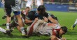 Nick Williams of Ulster Rugby scoresa try against of Glasgow Warriors during the Heineken Cup match at Ravenhill Stadium, Belfast-
