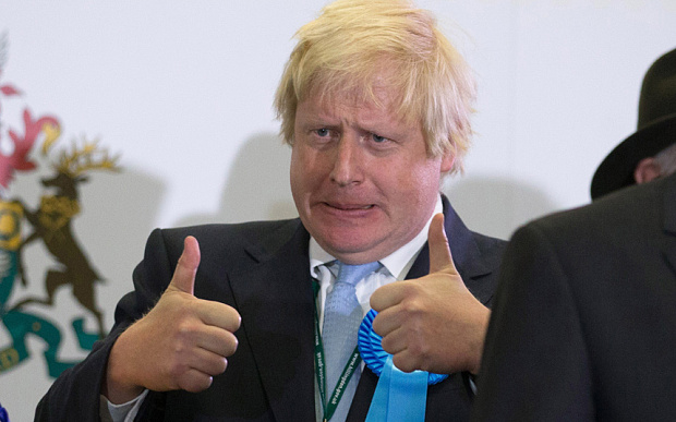 Boris Johnson “shitting his oversized trousers” after Brexit win