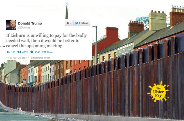 Mayor of Lisburn refuses to meet Trump as ‘Wall’ stand-off grows