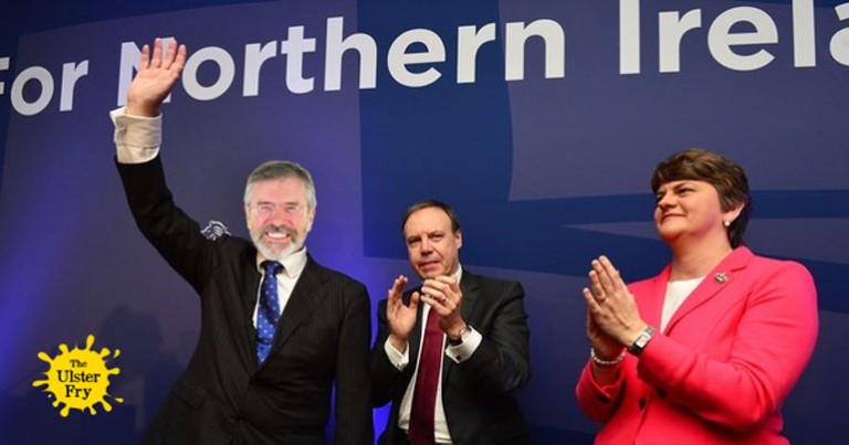 Gerry Adams gets rousing reception as he launches DUP election manifesto