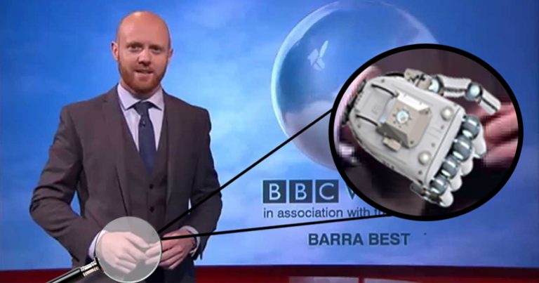Barra Best has a robotic hand, admits BBC