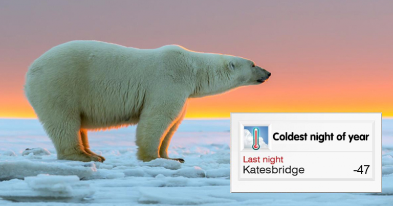 Katesbridge “coldest place on earth” say weather forecasters