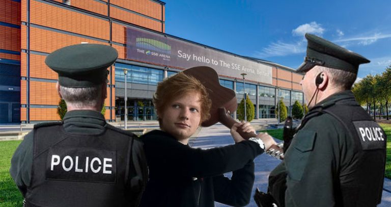 Ed Sheeran arrested ahead of Belfast concert