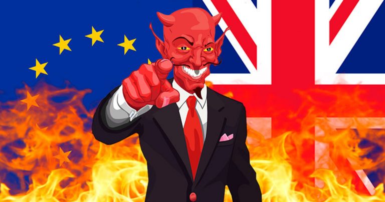 “I’ve a place for EVERYONE involved in these Brexit negotiations,” says Satan