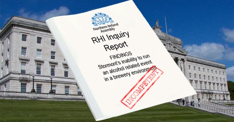 “Stormont not corrupt, just incompetent,” reassures RHI report