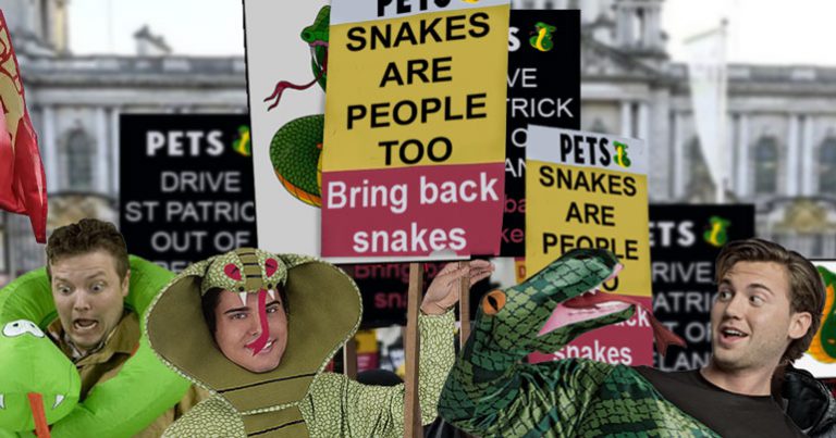 Animal rights protesters disrupt Belfast St Patrick’s Day Parade